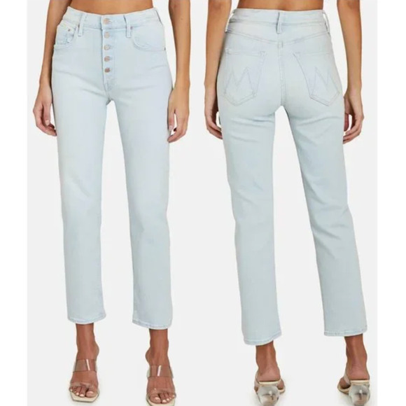 $265 MOTHER The PIXIE TOMCAT ANKLE Button Light Pina Colada Paradise Jeans-31‎ - Picture 1 of 8